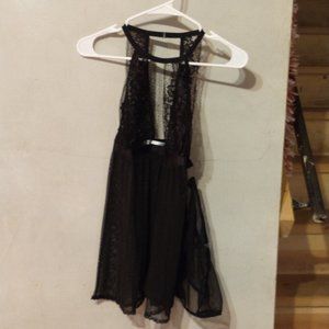 ADORE ME BLACK LACE BABY DOLL WITH PANTY..... NWT